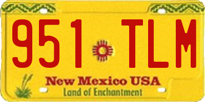 NM license plate 951TLM