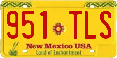 NM license plate 951TLS