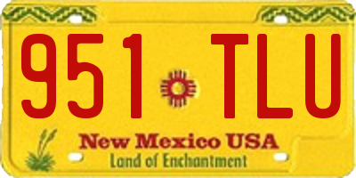 NM license plate 951TLU