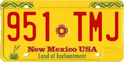 NM license plate 951TMJ