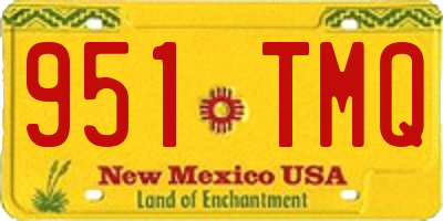 NM license plate 951TMQ