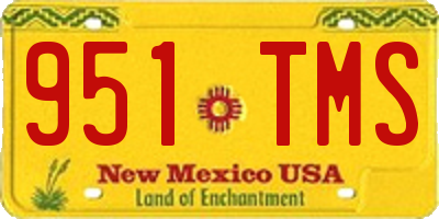 NM license plate 951TMS