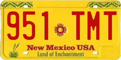 NM license plate 951TMT