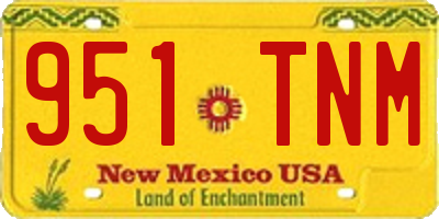 NM license plate 951TNM