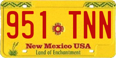 NM license plate 951TNN