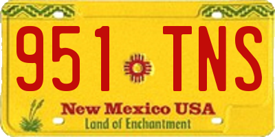NM license plate 951TNS