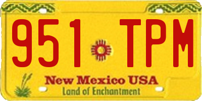 NM license plate 951TPM