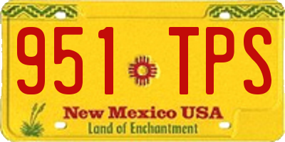NM license plate 951TPS
