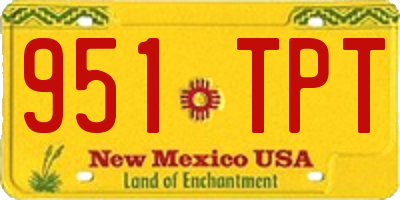 NM license plate 951TPT