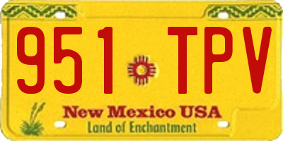 NM license plate 951TPV