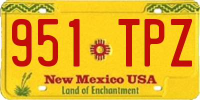 NM license plate 951TPZ