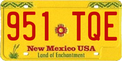 NM license plate 951TQE