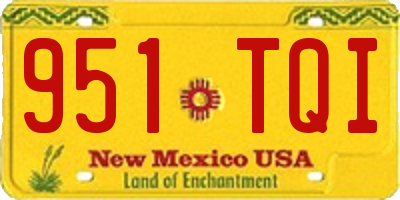 NM license plate 951TQI