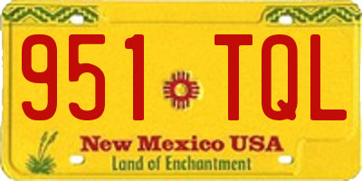 NM license plate 951TQL