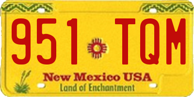 NM license plate 951TQM