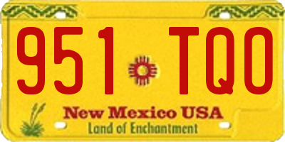 NM license plate 951TQO