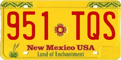 NM license plate 951TQS