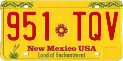 NM license plate 951TQV