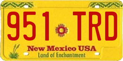 NM license plate 951TRD