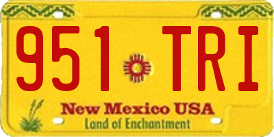 NM license plate 951TRI