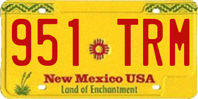 NM license plate 951TRM