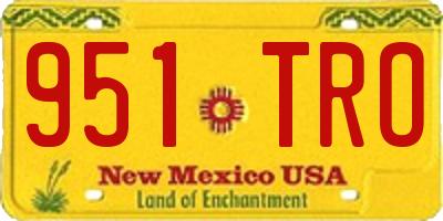 NM license plate 951TRO