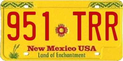 NM license plate 951TRR