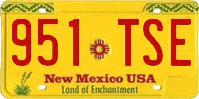 NM license plate 951TSE
