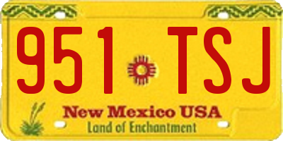 NM license plate 951TSJ
