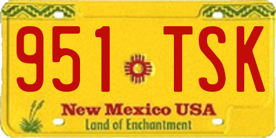 NM license plate 951TSK