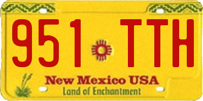 NM license plate 951TTH