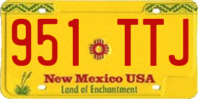 NM license plate 951TTJ