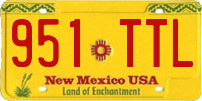 NM license plate 951TTL