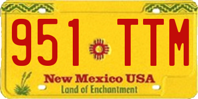 NM license plate 951TTM