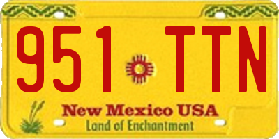 NM license plate 951TTN