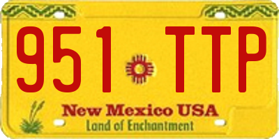 NM license plate 951TTP