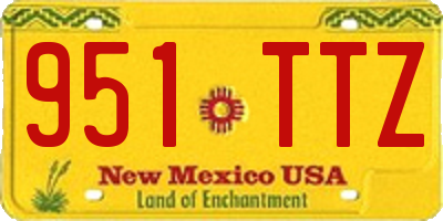 NM license plate 951TTZ