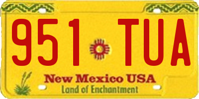 NM license plate 951TUA