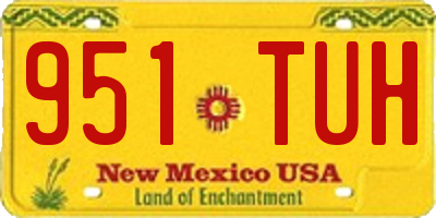NM license plate 951TUH