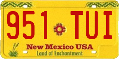 NM license plate 951TUI