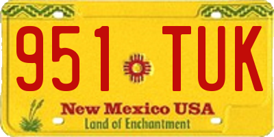 NM license plate 951TUK