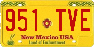 NM license plate 951TVE