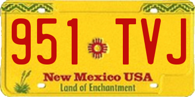 NM license plate 951TVJ