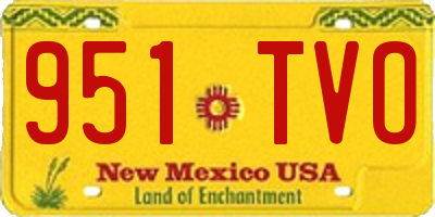 NM license plate 951TVO