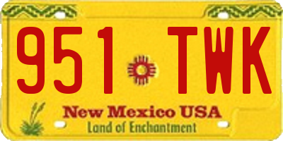 NM license plate 951TWK