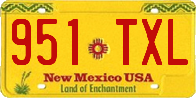 NM license plate 951TXL