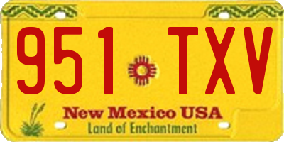 NM license plate 951TXV
