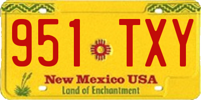 NM license plate 951TXY
