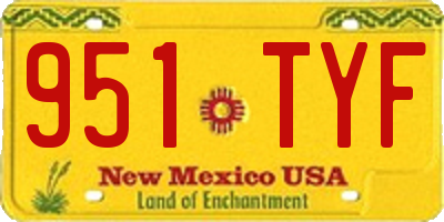 NM license plate 951TYF