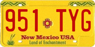 NM license plate 951TYG
